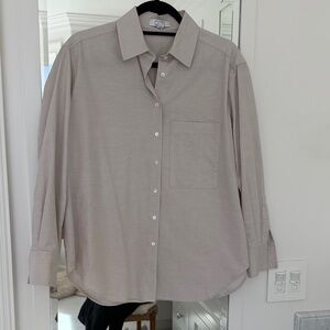 AYR Deep End Women's XS Button Down Shirt in Sesame / Beige